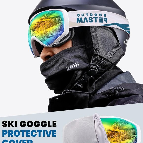 Ski Goggles with Cover Snowboard Snow Goggles OTG Anti-Fog - Picture 4 of 5